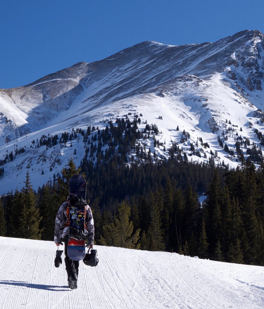 snowboarding mountain view